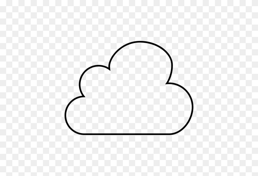 512x512 Icono De La Nube De Trazo - Las Nubes Png Transparente
