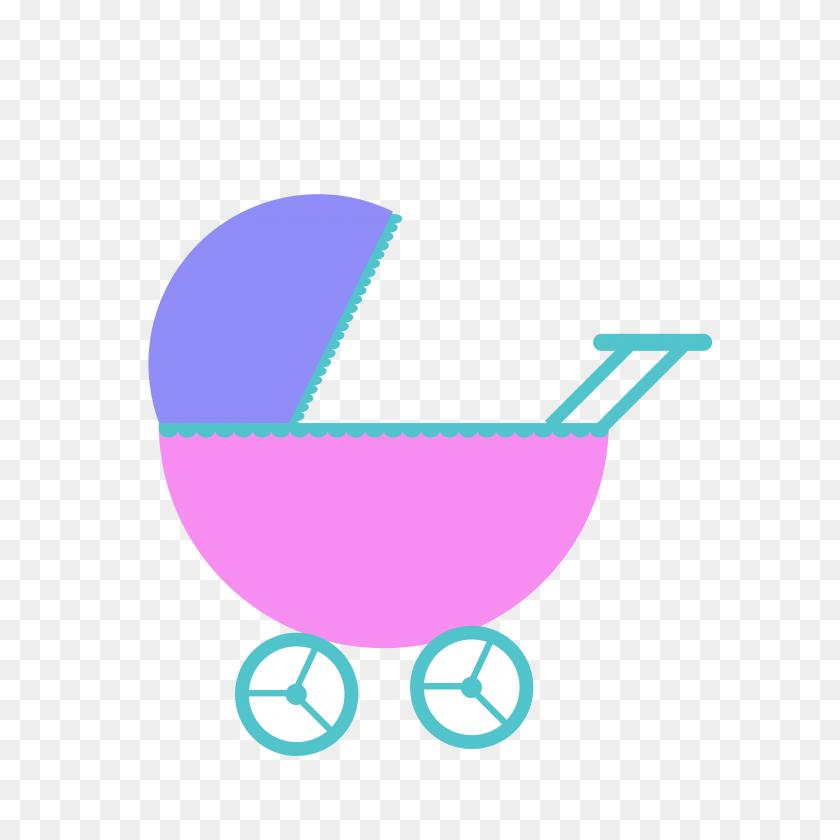 3600x3600 Stroller Clip Art Baby - Baby Bow Clipart
