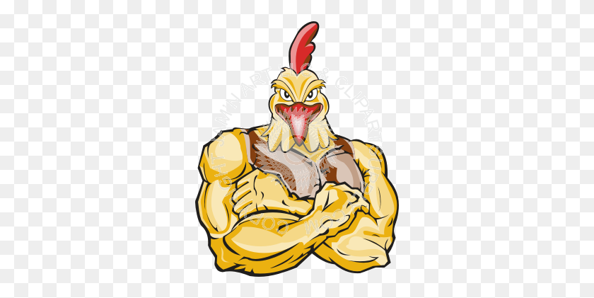 288x361 Strong Gamecock With Arms Crossed - Gamecock Clipart