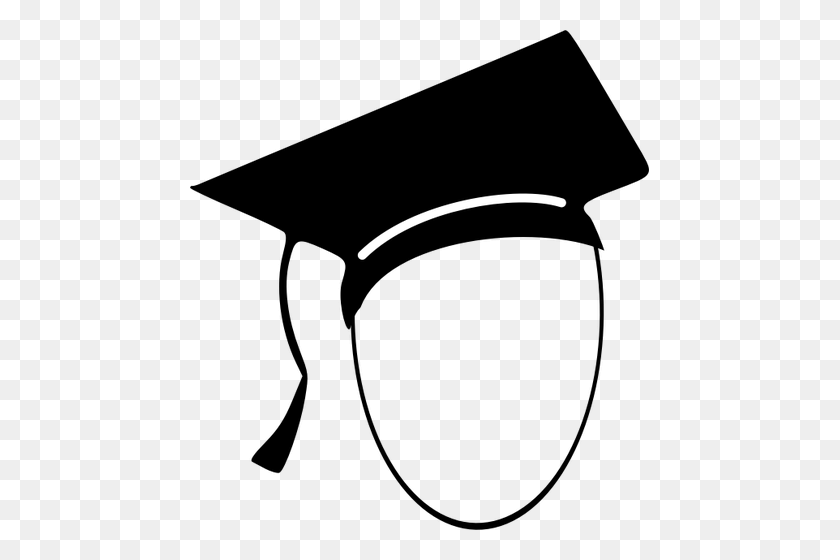 459x500 Student And Mortarboard - Student Reading Clipart Black And White