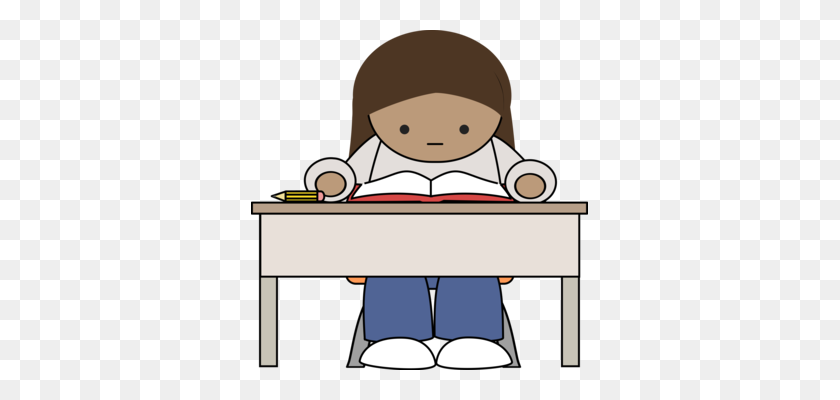 337x340 Student Drawing Hand School Classroom - Student Desk Clipart