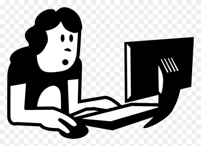 960x677 Student On Laptop Clipart - Stressed Out Clipart