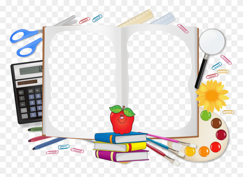 3510x2487 Student School Supplies Pencil Clip Art School Png Download - Supplies Clipart
