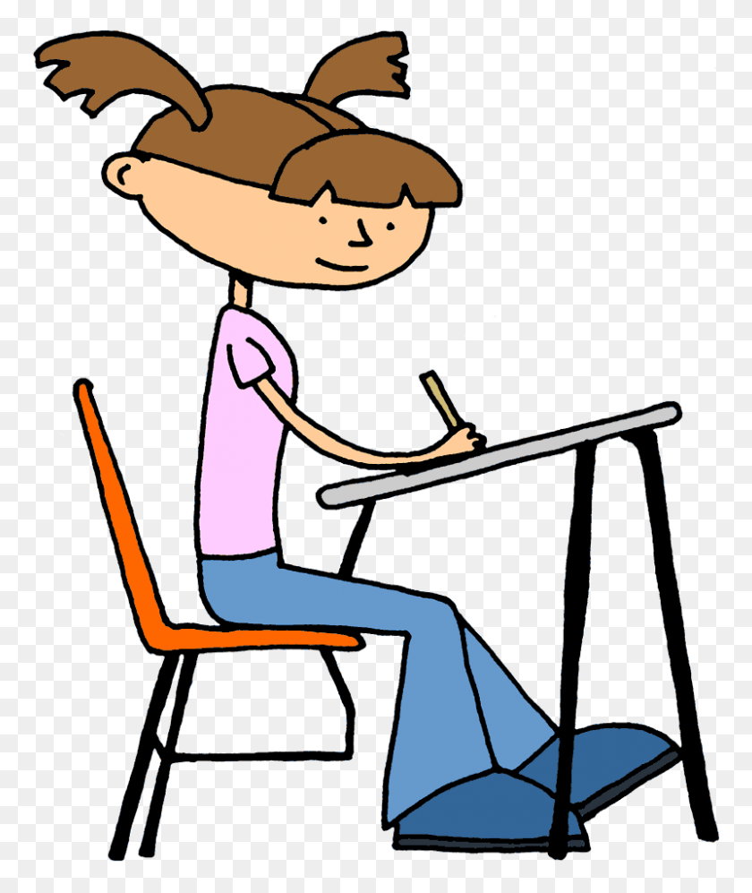 800x962 Student Taking Test Clipart Clip Art - Student Council Clipart