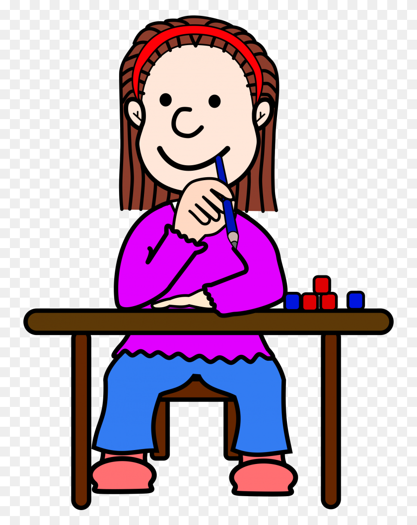 747x998 Student Thinking Thinking Student Cliparts Clip Art - Thinking Clipart