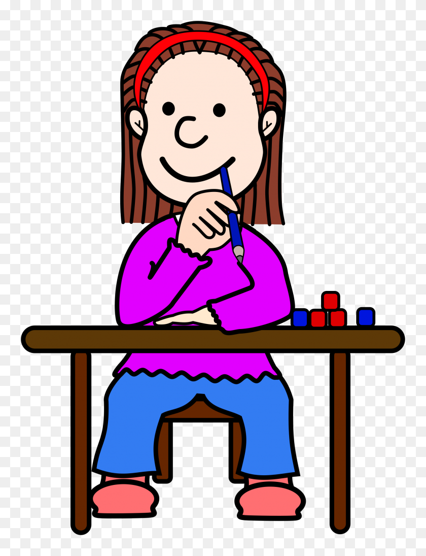 1808x2400 Student Thinking Thinking Student Cliparts Clip Art Library - School Library Clipart