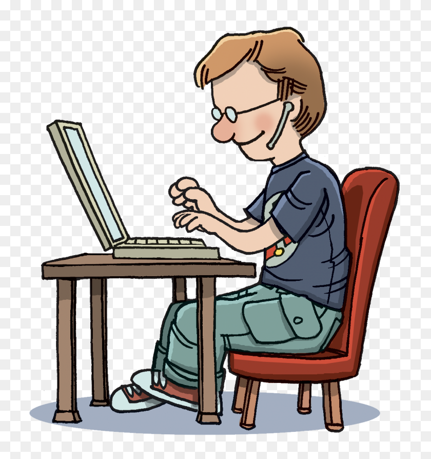 1122x1200 Student Typing Png Transparent Student Typing Images - Student Sitting At Desk Clipart