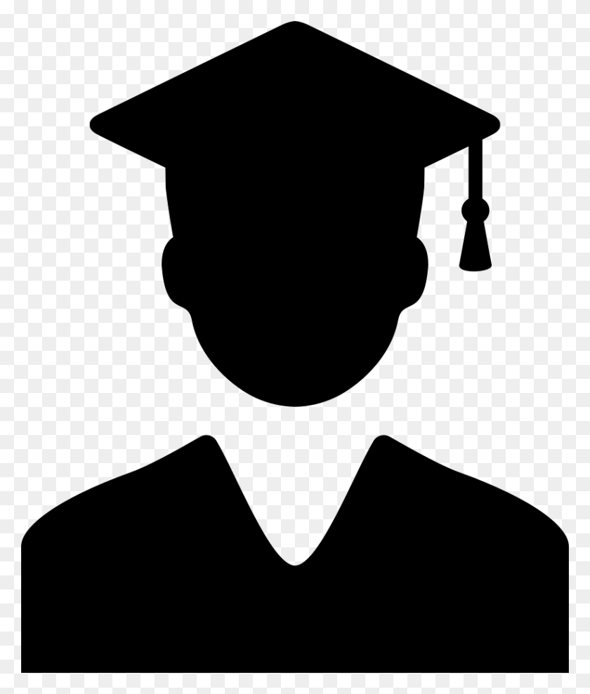 822x980 Student With Graduation Cap Png Icon Free Download - Grad Cap PNG