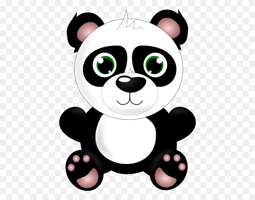 450x599 Panda De Peluche Clipart - Baby Panda Clipart