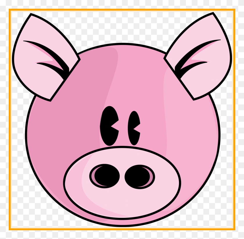 1757x1723 Stunning Cartoon Pig Face Clip Art On Of Cute Little - Pig Face Clipart