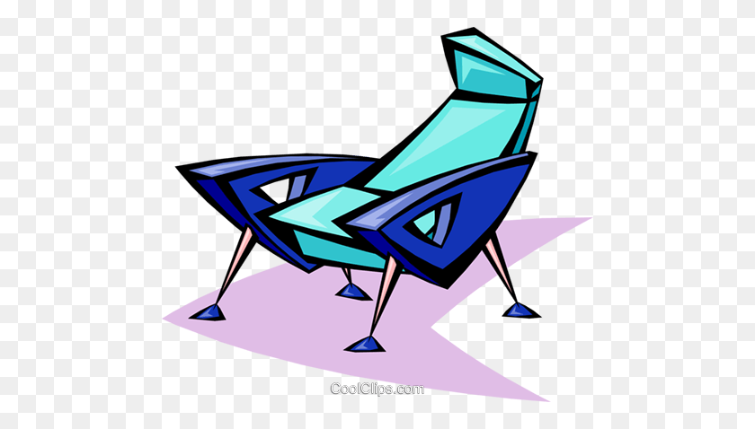 480x418 Style Lounge Chair Royalty Free Vector Clip Art Illustration - Lounge Chair Clipart