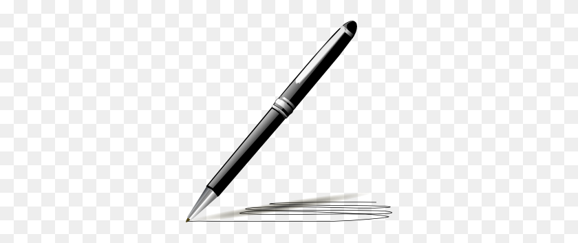 300x293 Stylish Pen Clip Art - Pen Clipart Black And White
