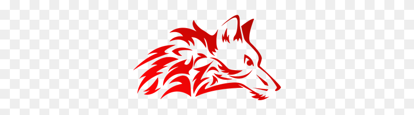 300x173 Stylish Red Wolf Logo Vector - Wolf Logo PNG