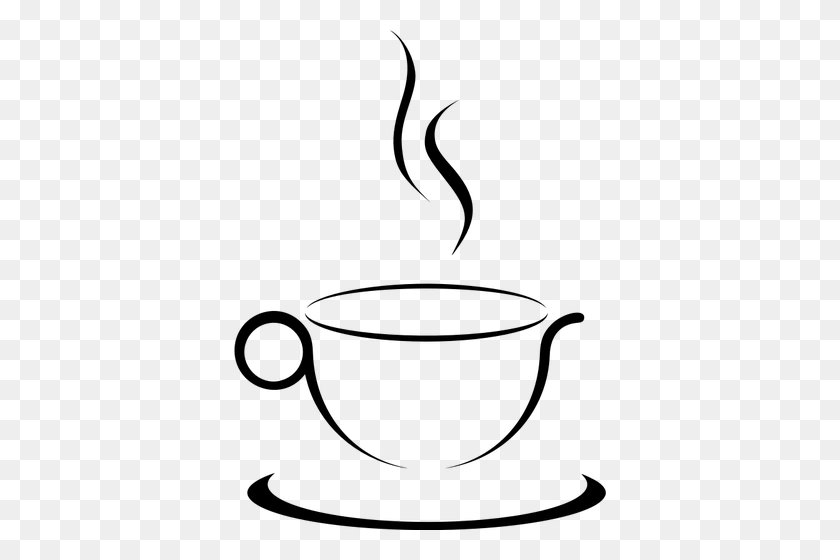 372x500 Stylized Coffee Mug - Tea Cup Clipart Black And White