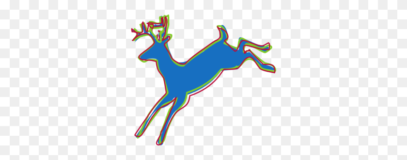 300x270 Stylized Deer Silhouette Clip Art - Reindeer Silhouette Clipart