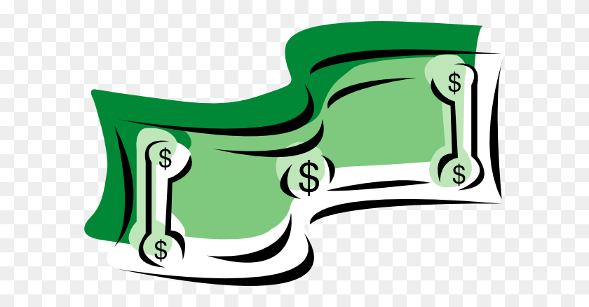 600x378 Stylized Dollar Bill Money Clip Art Free Vector - Show Me The Money Clipart