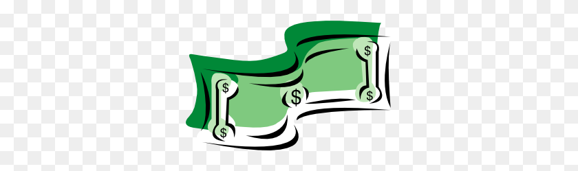 300x189 Stylized Dollar Bill Money Clip Art Free Vector - Dollar Bill Clipart