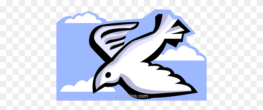 480x293 Stylized Dove Royalty Free Vector Clip Art Illustration - Dove Bird Clipart
