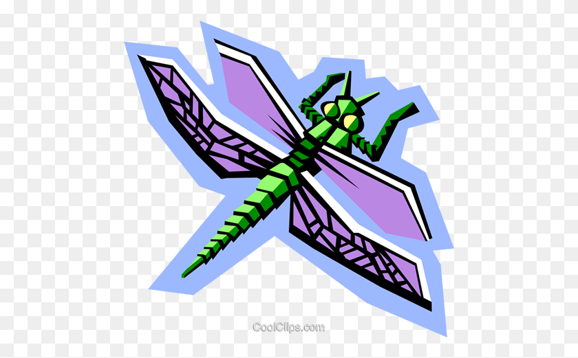 480x461 Stylized Dragonfly Royalty Free Vector Clip Art Illustration - Free Dragonfly Clipart