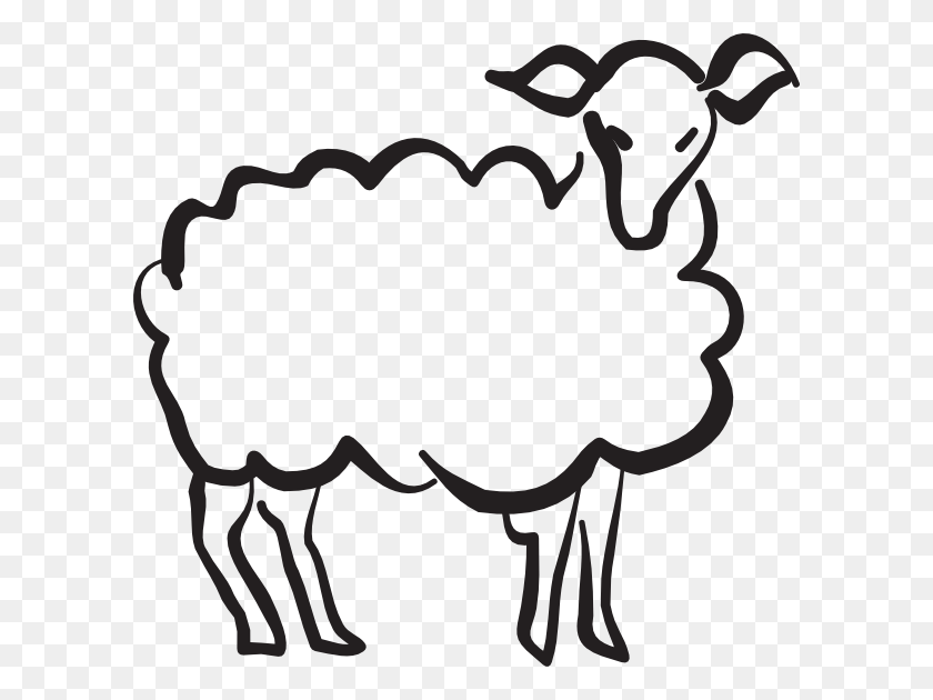 600x570 Stylized Lamb Drawing Clip Art - Bighorn Sheep Clipart