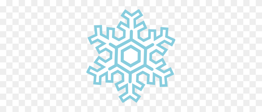 285x299 Stylized Snowflake Clip Art - White Snowflake Clipart