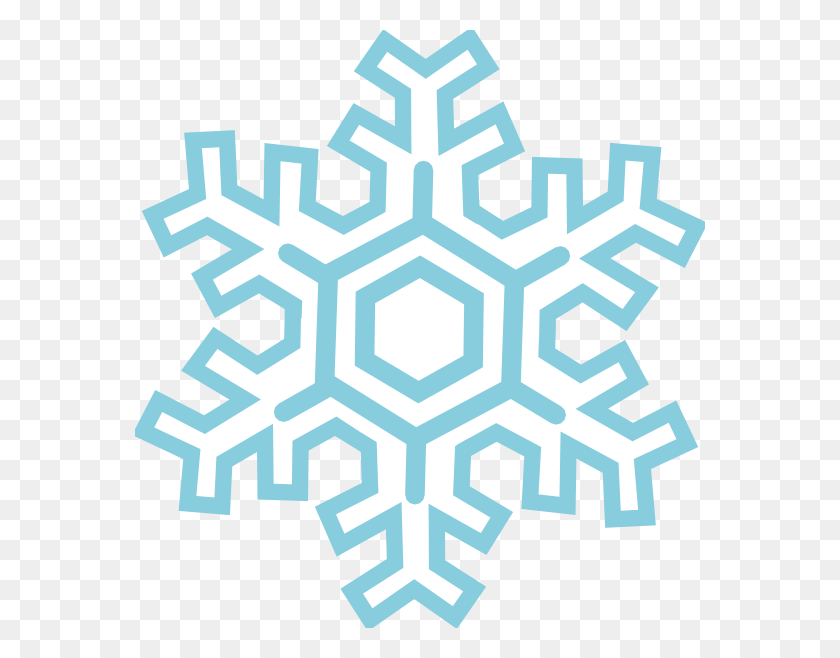 570x598 Stylized Snowflake Png, Clip Art For Web - Blue Snowflake Clipart