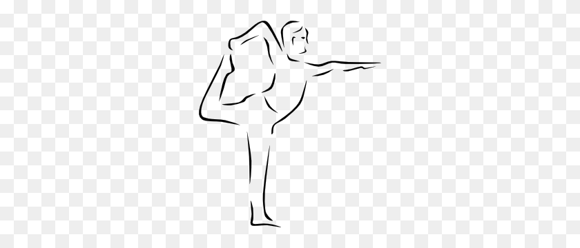 264x300 Stylized Yoga Person Clip Art - Person Black And White Clipart
