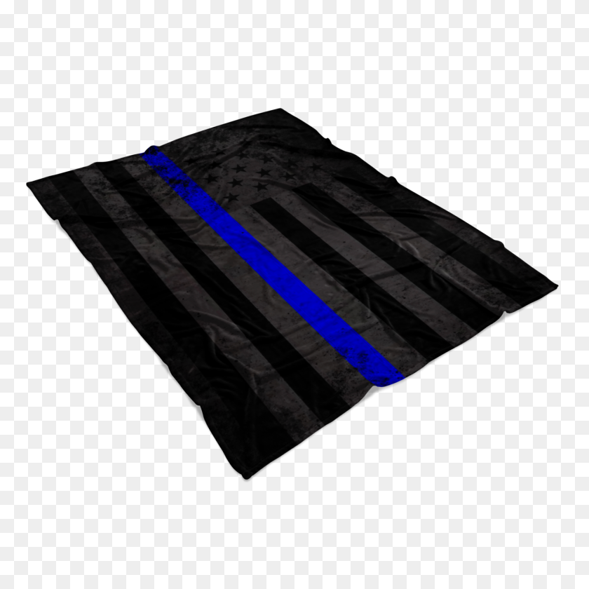 1400x1400 Subdued Law Enforcement Flag Fleece Blanket American Responder - Blanket PNG