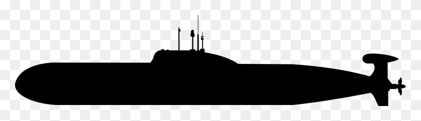 2400x560 Submarine Silhouette Icons Png - Submarine PNG