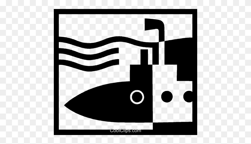 480x422 Submarines Royalty Free Vector Clip Art Illustration - Submarine Clipart Black And White