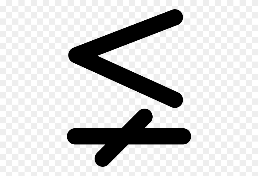 512x512 Subconjunto De Arriba No Es Igual Al Símbolo Matemático Png Icono - Signo Igual Png