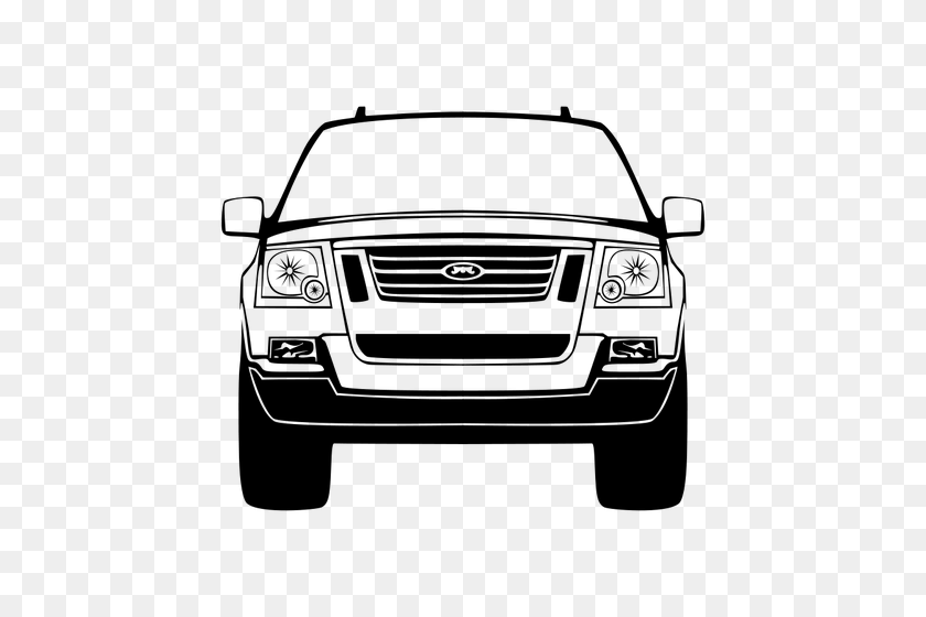 500x500 Suburban Vehicle Vector Front View - Car Front View PNG