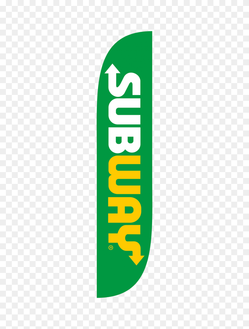 951x1280 Subway Feather Flag Green New Logo - Subway Logo PNG