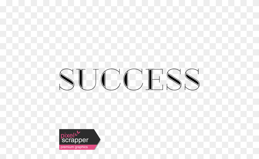 456x456 Success Word Art Graphic - Word Art PNG