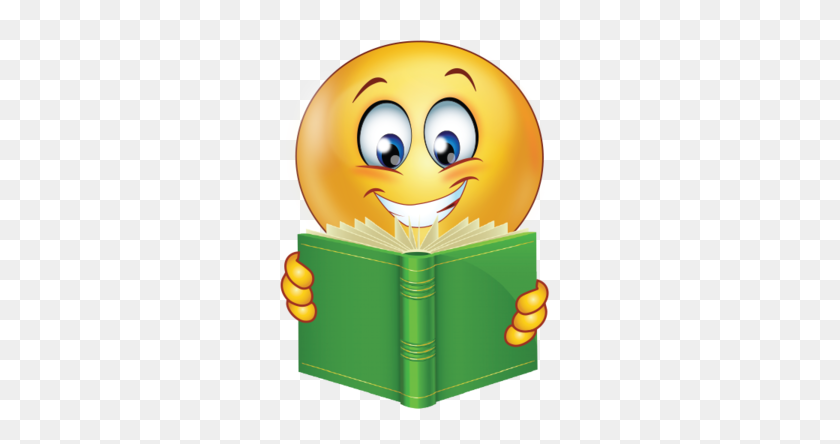 384x384 Успешный Студент С Учебником Emoji - Книга Emoji Png