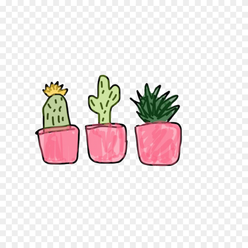 2048x2048 Succulents Green Plants Cute Free Stickers Freetoedit - Prickly Pear Cactus Clipart