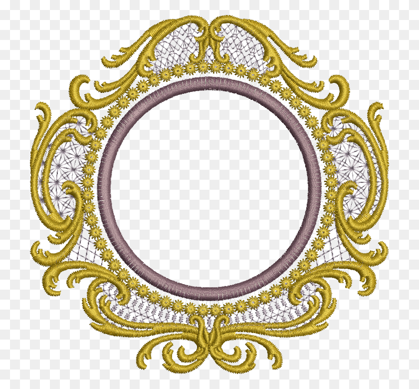 720x719 Sue Box Creations Download Embroidery Designs - Gold Circle PNG
