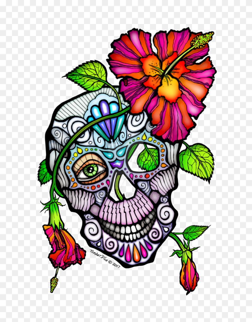 Day Of The Dead Flower Patterns