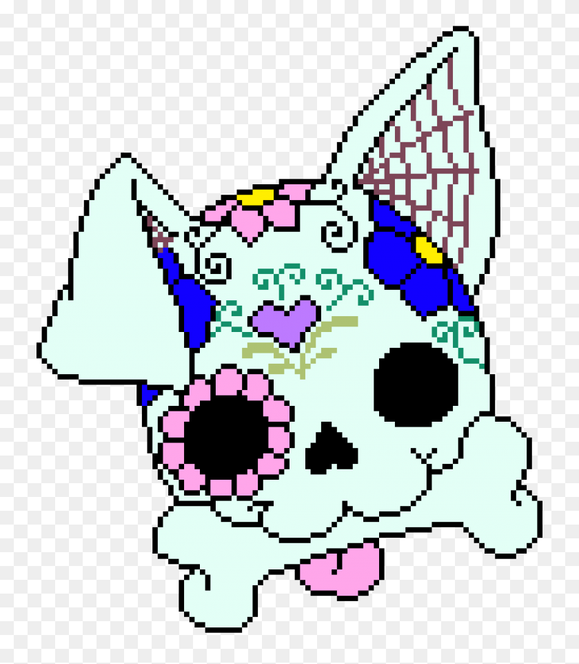 2040x2360 Sugar Skull Perro Pixel Art Maker - Sugar Skull Png