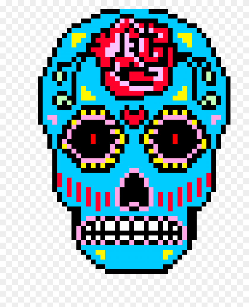 2400x3000 Cráneo De Azúcar Pixel Art Maker - Cráneo De Azúcar Png