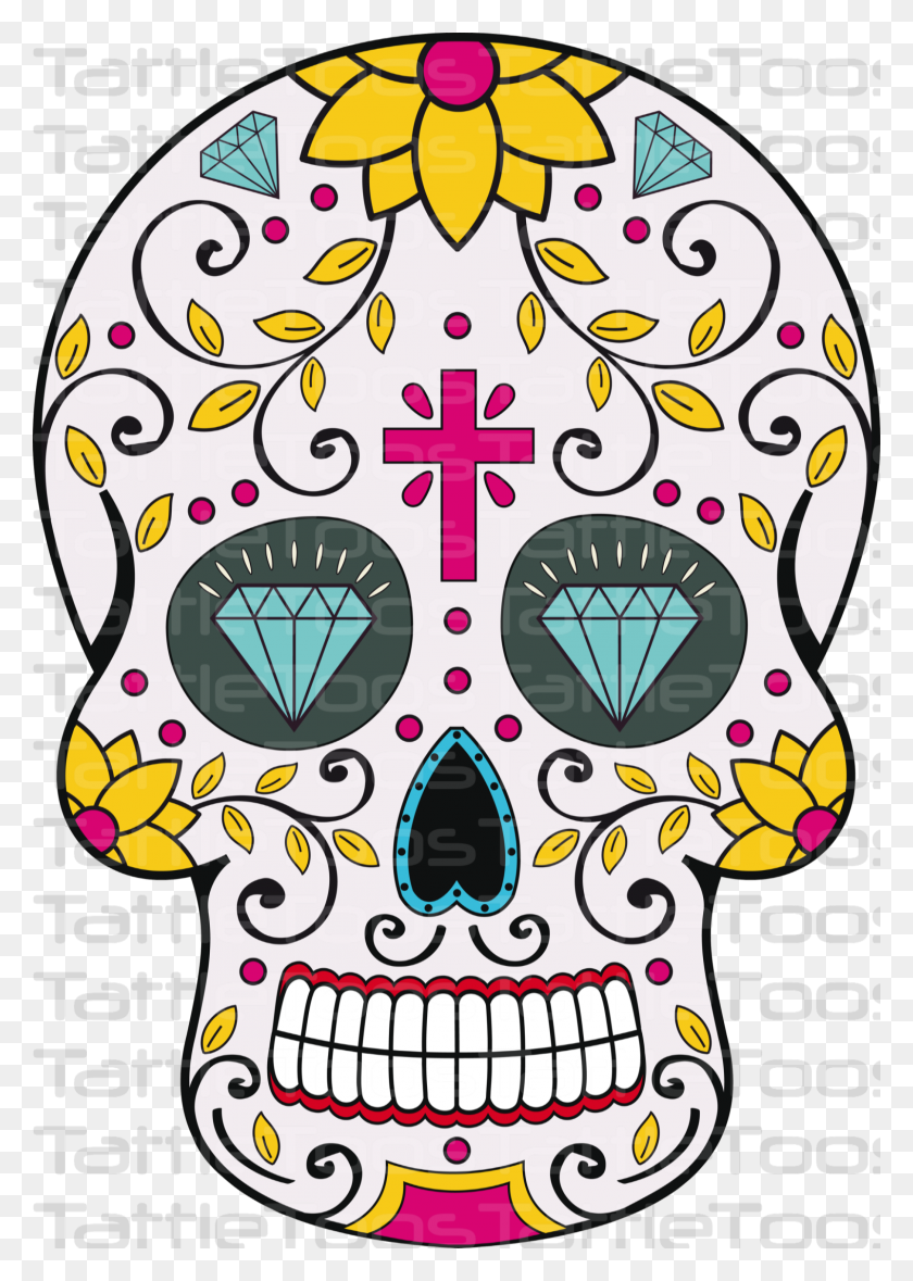 2091x3000 Sugskull In Decor Southwestern Skull, Sugar Skull - Dia De Los Muertos Clipart