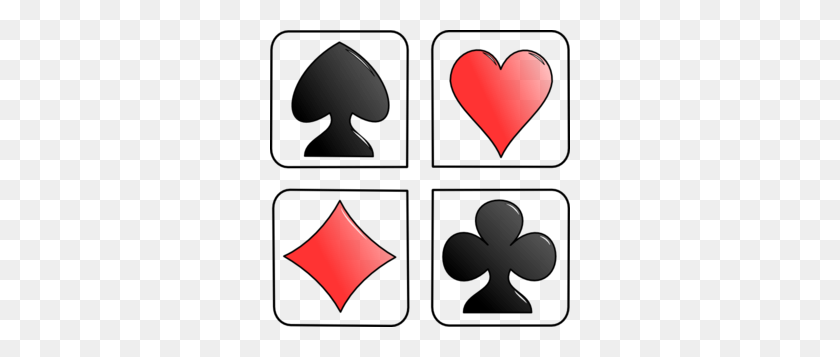 300x297 Suit Of Card Stencil Clip Art - Poker Cards Clipart