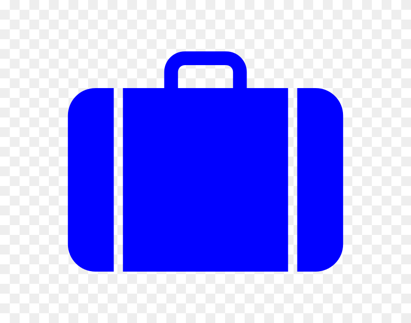 600x600 Suitcase Icon Blue - Open Suitcase Clipart