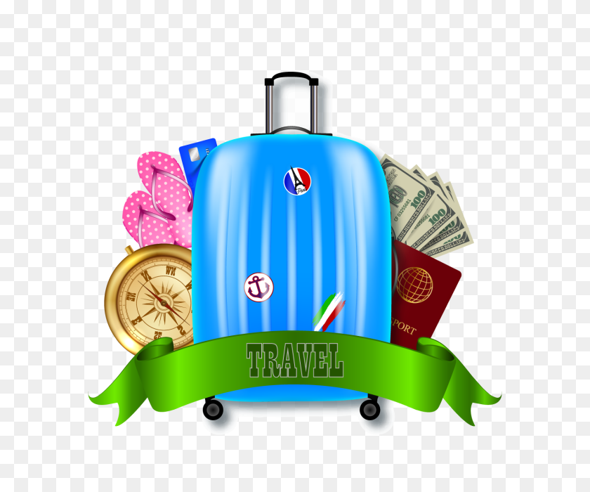 640x640 Suitcase Passport And Money For Travel, Compass, Palm, Travel Png - Passport PNG