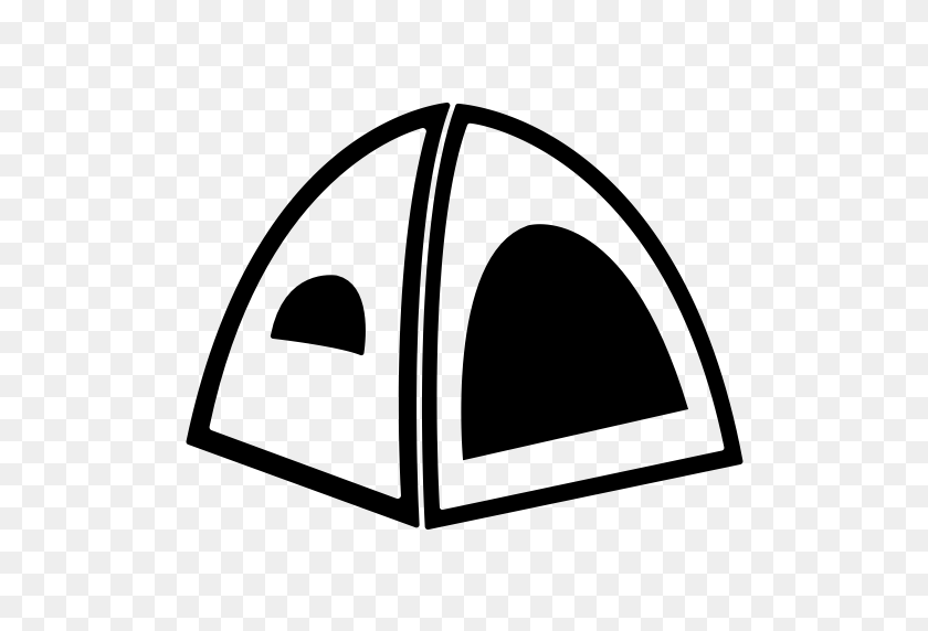 512x512 Summer Camp Hollow, Summer, Sun Icon With Png And Vector Format - Camping Tent Clipart Black And White