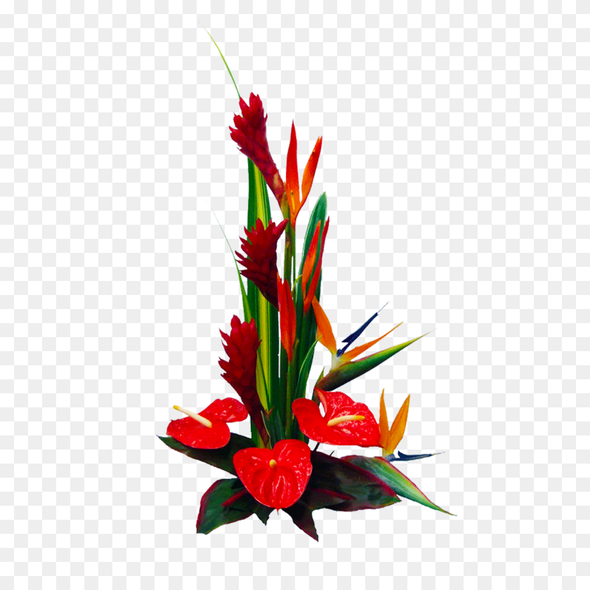 1200x1200 Summer Daze Tropical Hawaiian Flowers Bouquet Hawaiian Flowers - Summer Flowers PNG