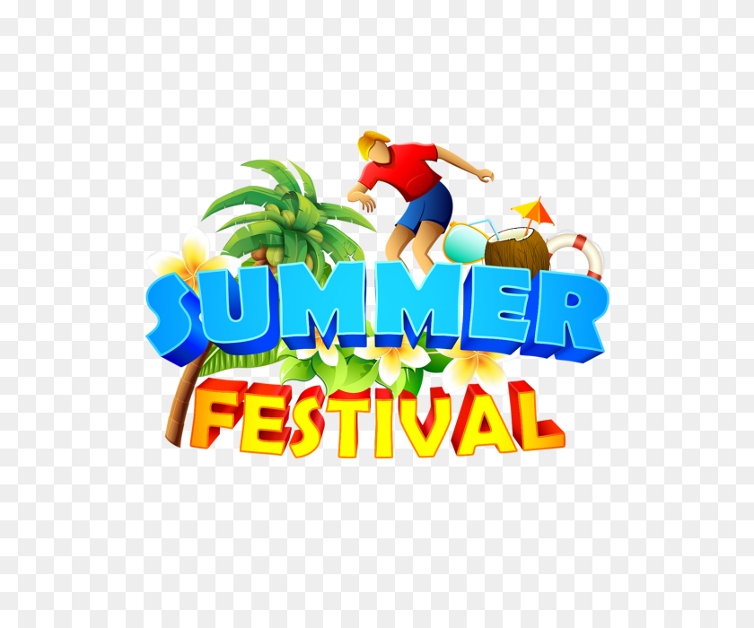 640x640 Summer Festival With Summer Elements, Summer, Beach, Coconuts Tree - Elements PNG