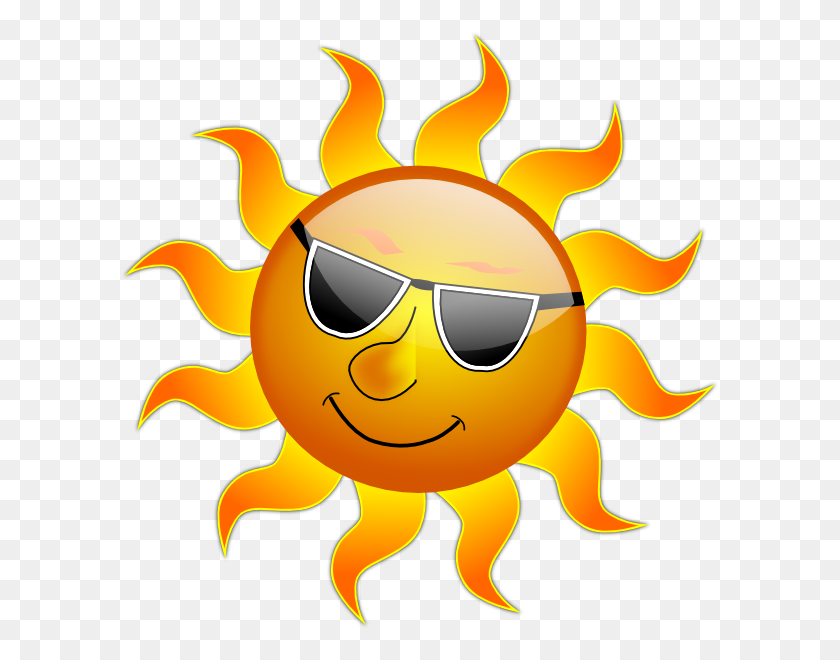 600x600 Summer Smile Sun Clip Art - Hot Summer Clipart