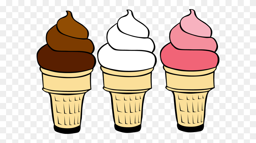600x412 Summer Time Clipart - Ice Cream Clipart Black And White