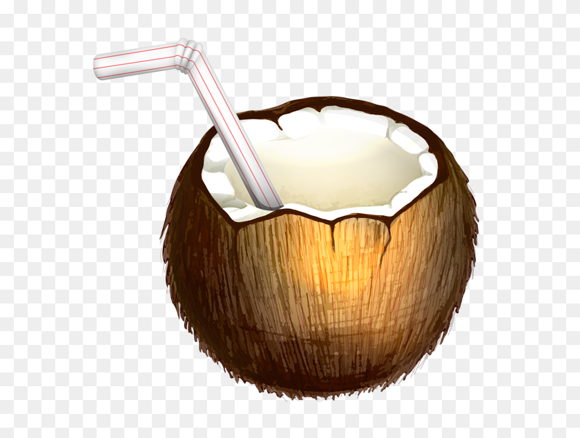 600x575 Summer Vacation Png Clip Art, Vector - Coconut Drink Clipart